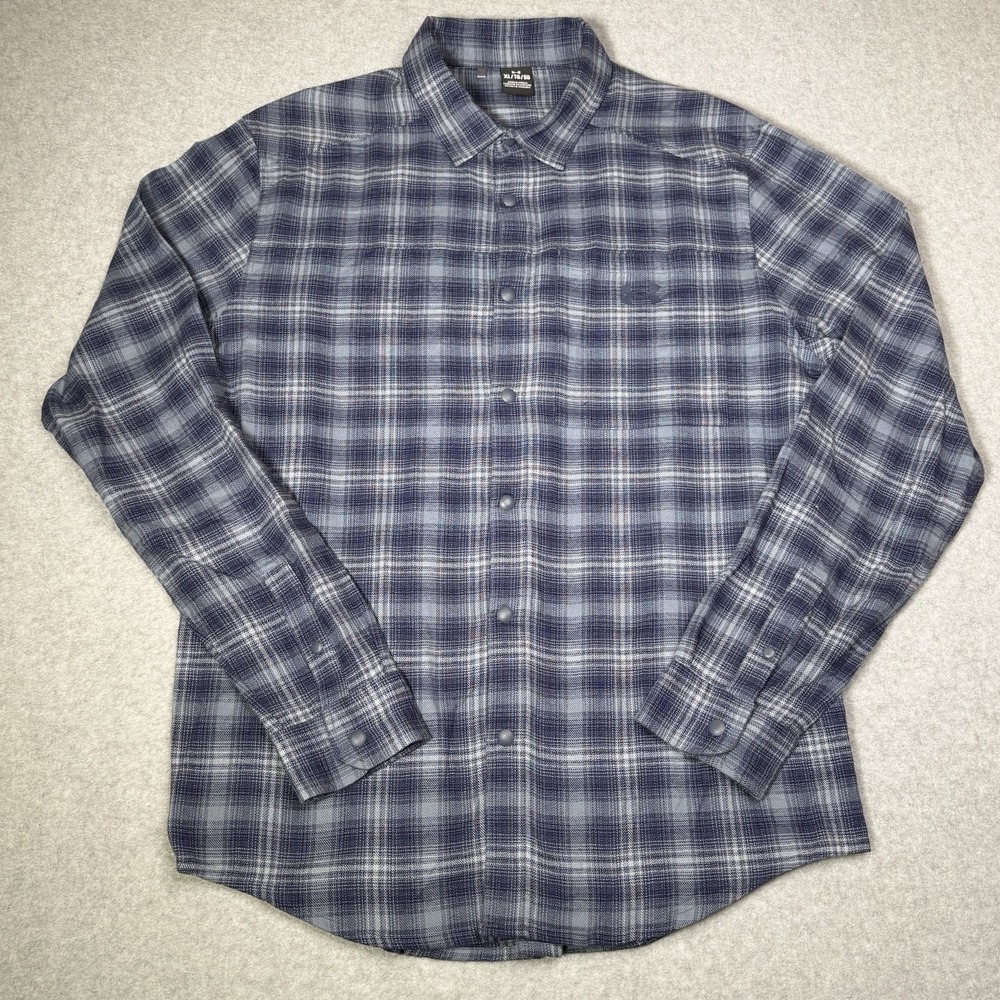 Under Armour Men's XL Tradesman Flex Flannel Long Sleeve Shirt Snap Plaid Blue